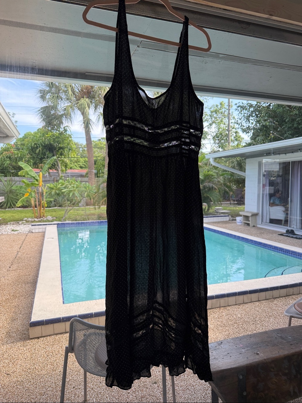 Free People Black Polka Dot Sleeveless Maxi Dress - Picture 2 of 4